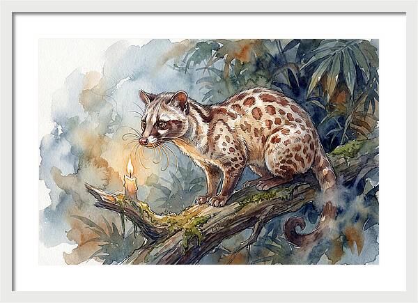 Palm Civet In Moonlight