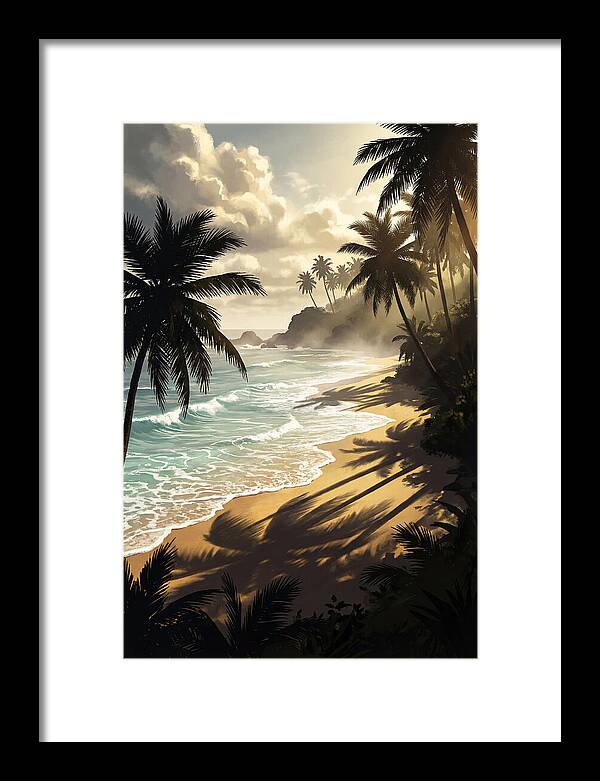 Palm Fringed Beach Serenity