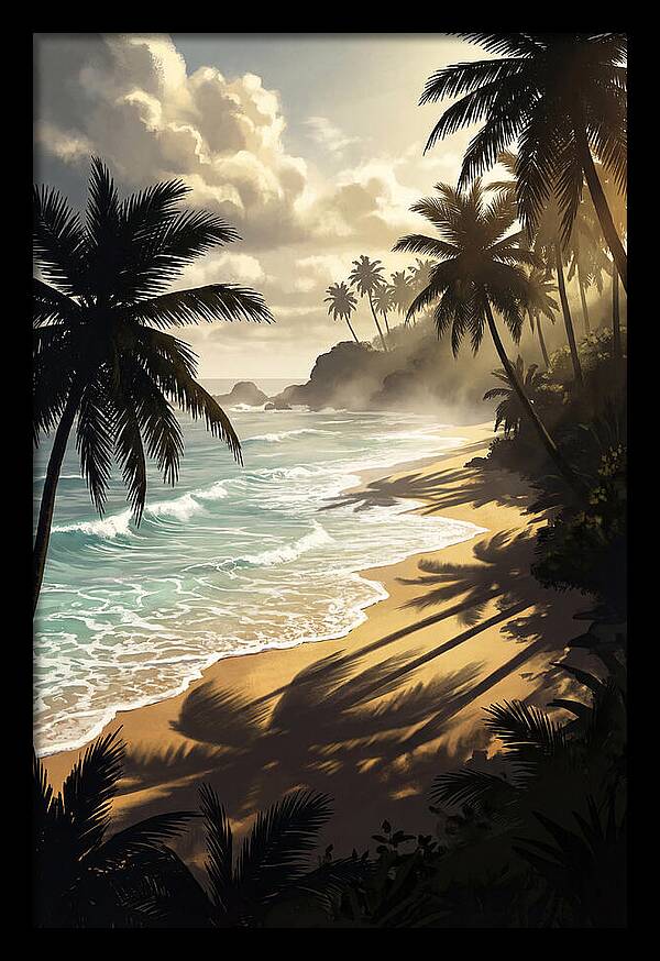 Palm Fringed Beach Serenity