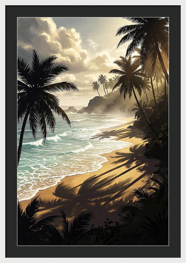 Palm Fringed Beach Serenity