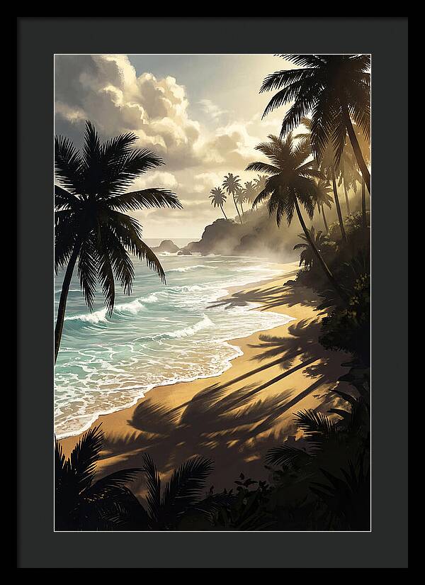 Palm Fringed Beach Serenity