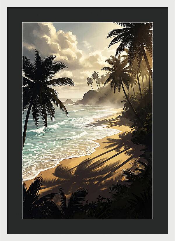 Palm Fringed Beach Serenity