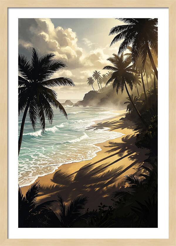 Palm Fringed Beach Serenity