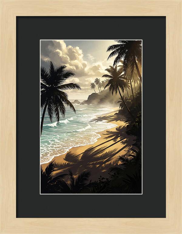 Palm Fringed Beach Serenity