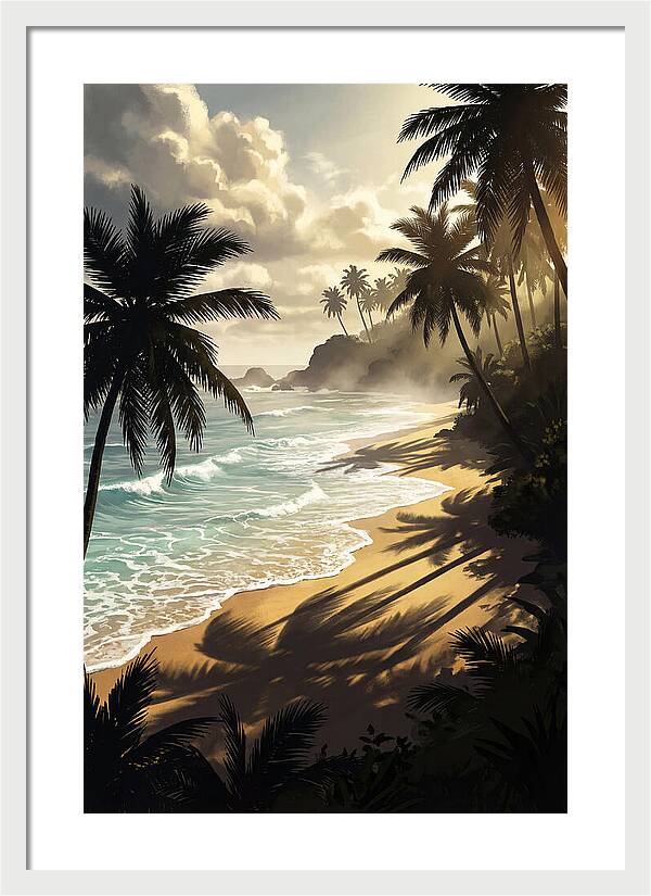 Palm Fringed Beach Serenity