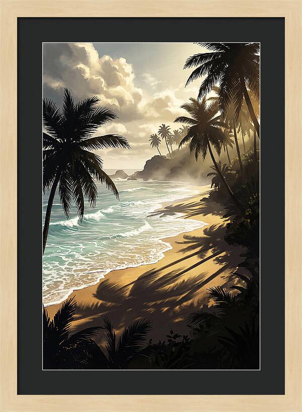 Palm Fringed Beach Serenity