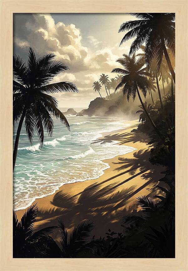 Palm Fringed Beach Serenity