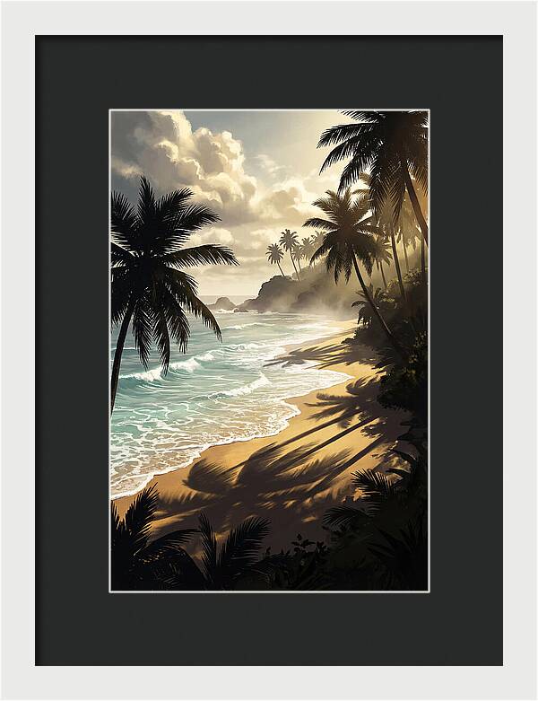 Palm Fringed Beach Serenity