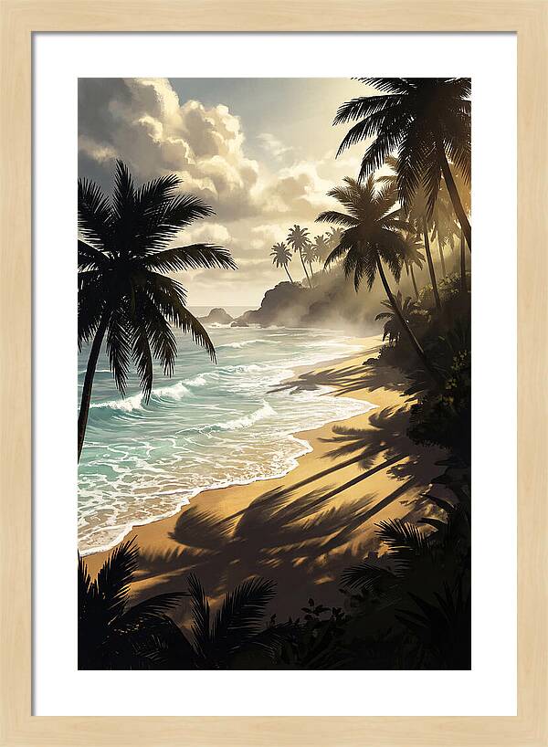 Palm Fringed Beach Serenity