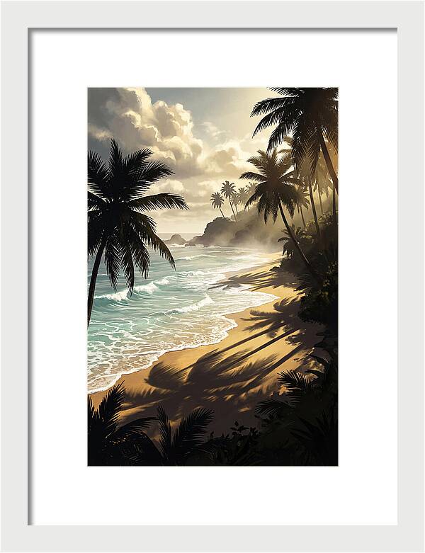 Palm Fringed Beach Serenity