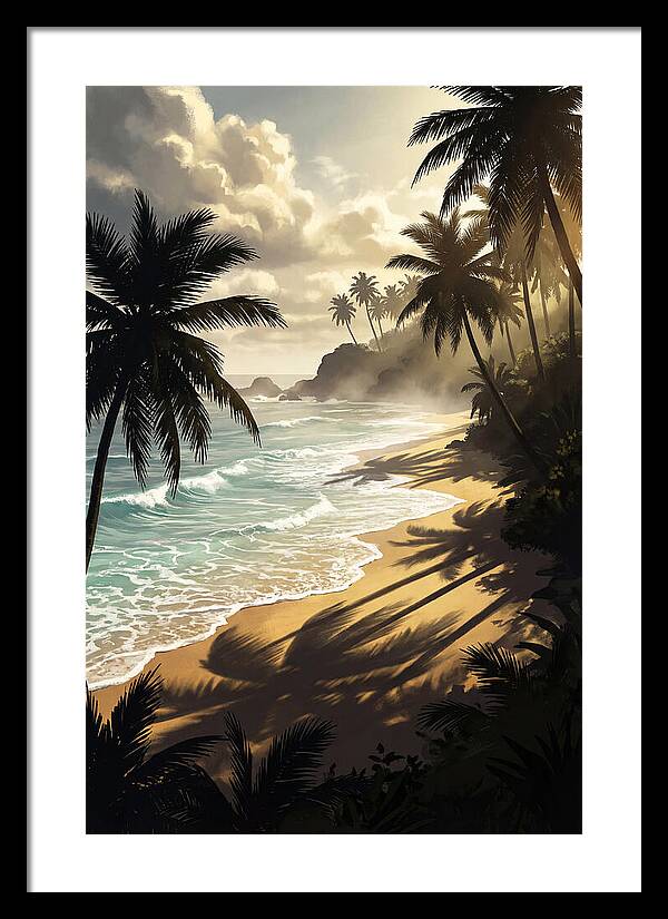 Palm Fringed Beach Serenity