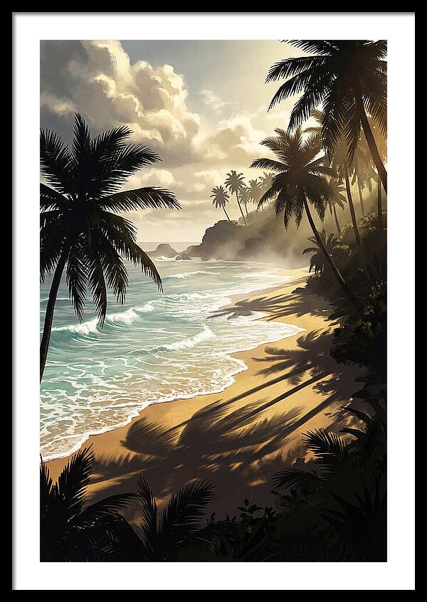 Palm Fringed Beach Serenity