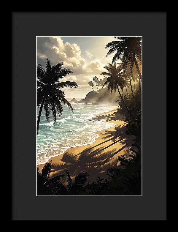 Palm Fringed Beach Serenity