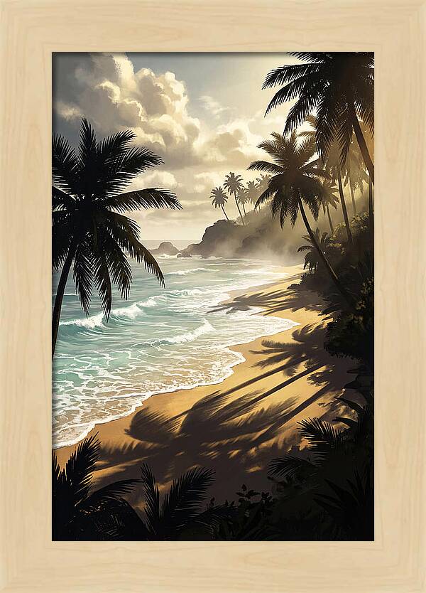 Palm Fringed Beach Serenity