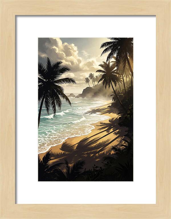 Palm Fringed Beach Serenity