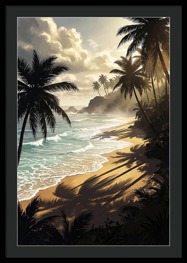 Palm Fringed Beach Serenity