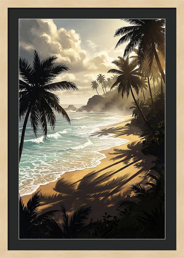 Palm Fringed Beach Serenity