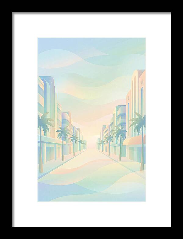 Palm Lined Street Serenity