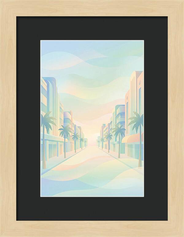 Palm Lined Street Serenity
