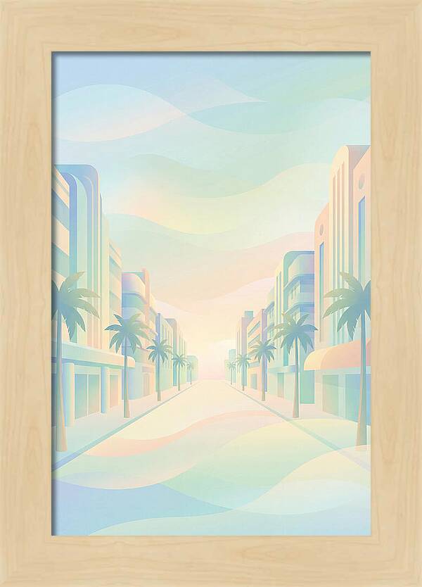 Palm Lined Street Serenity