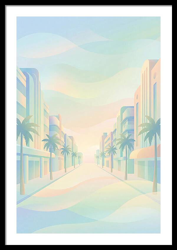 Palm Lined Street Serenity