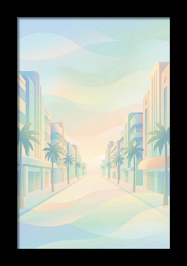 Palm Lined Street Serenity
