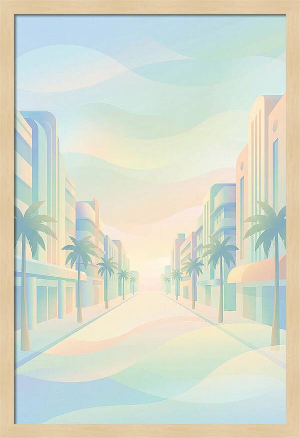 Palm Lined Street Serenity