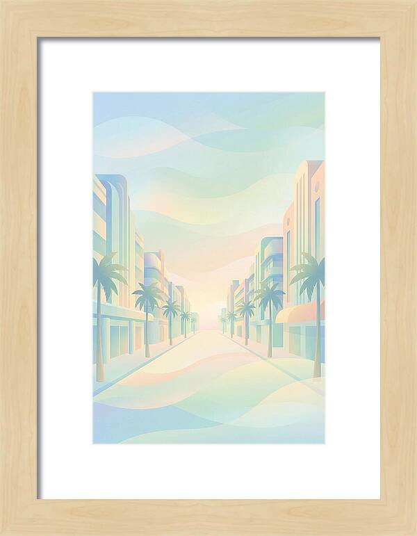 Palm Lined Street Serenity