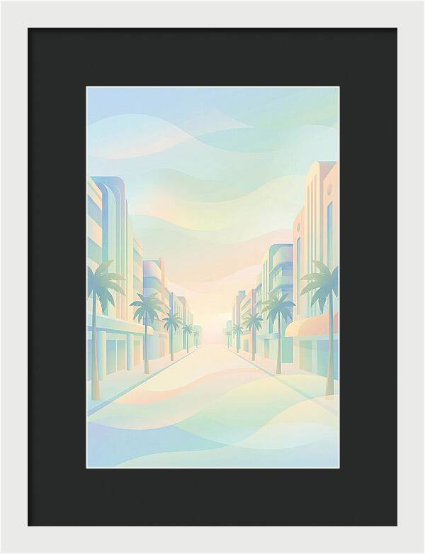 Palm Lined Street Serenity