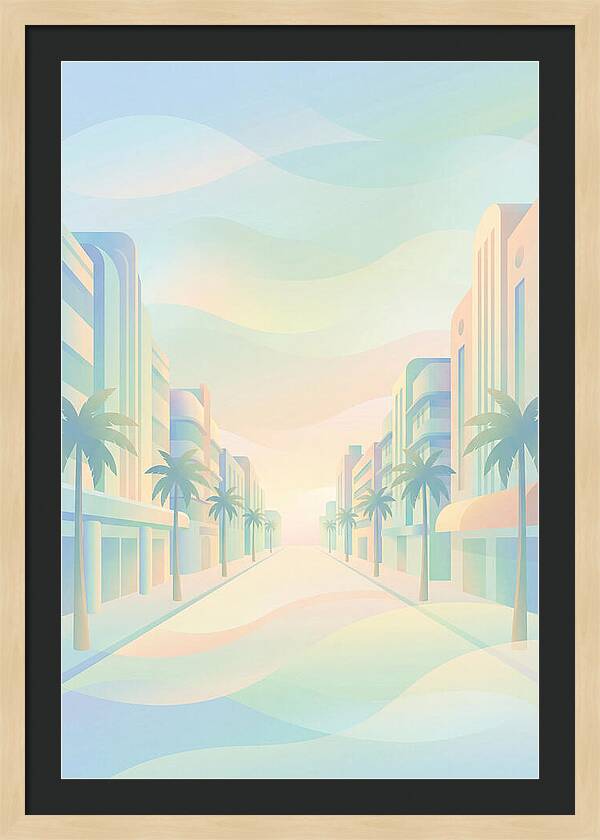Palm Lined Street Serenity