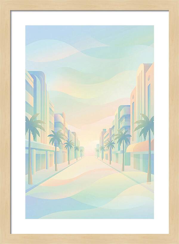 Palm Lined Street Serenity