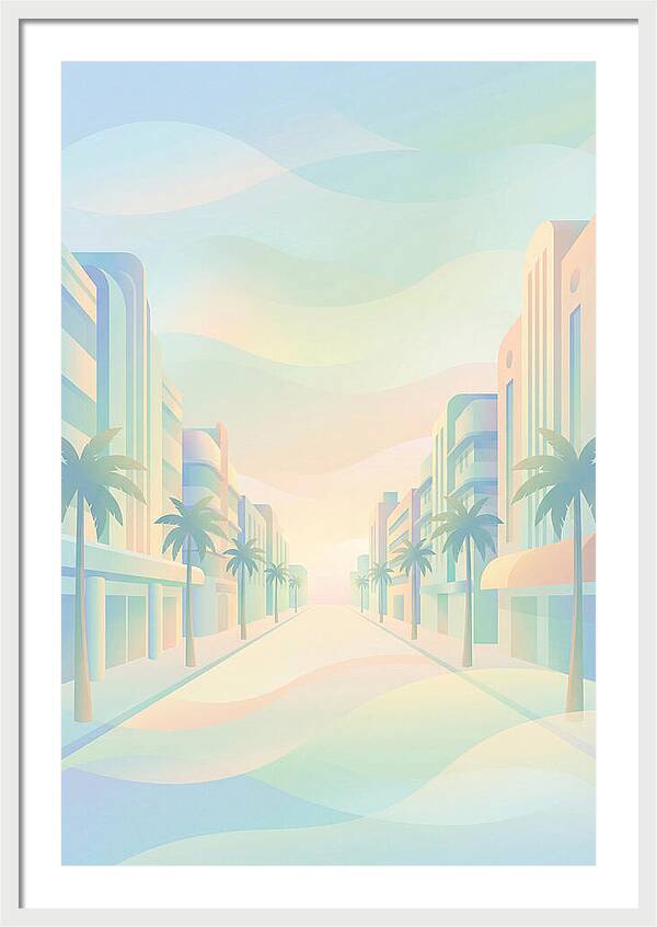 Palm Lined Street Serenity