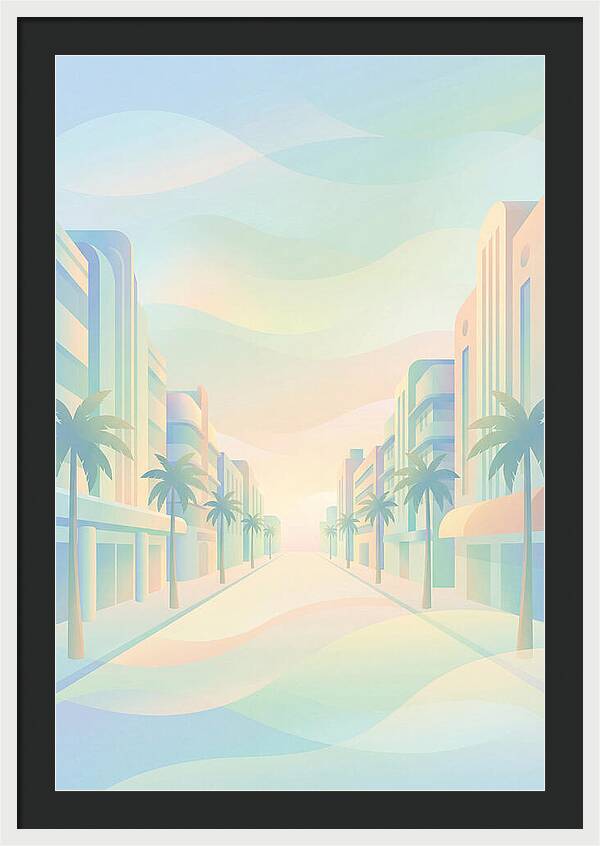 Palm Lined Street Serenity