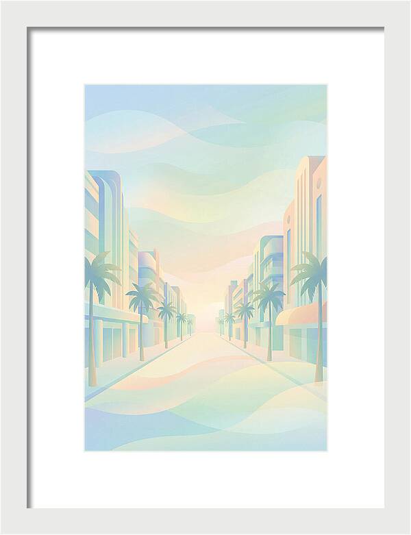 Palm Lined Street Serenity