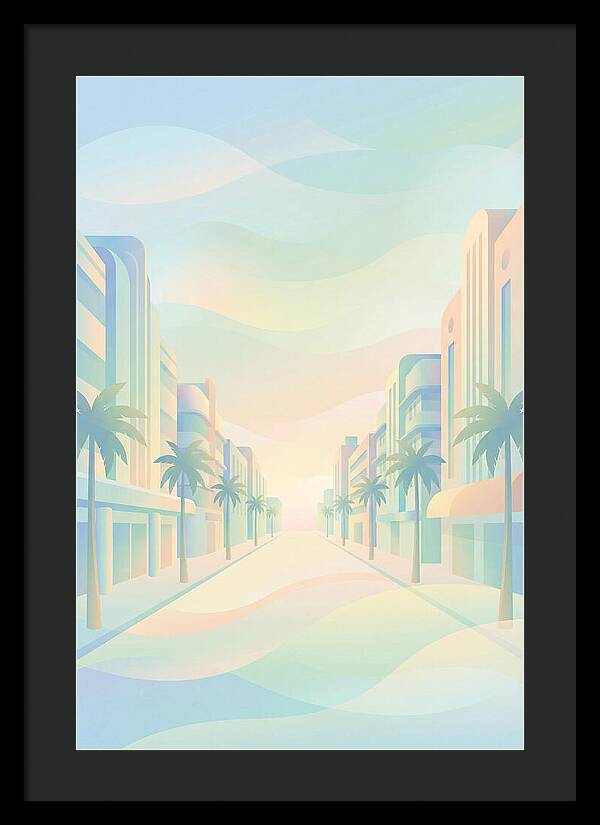 Palm Lined Street Serenity