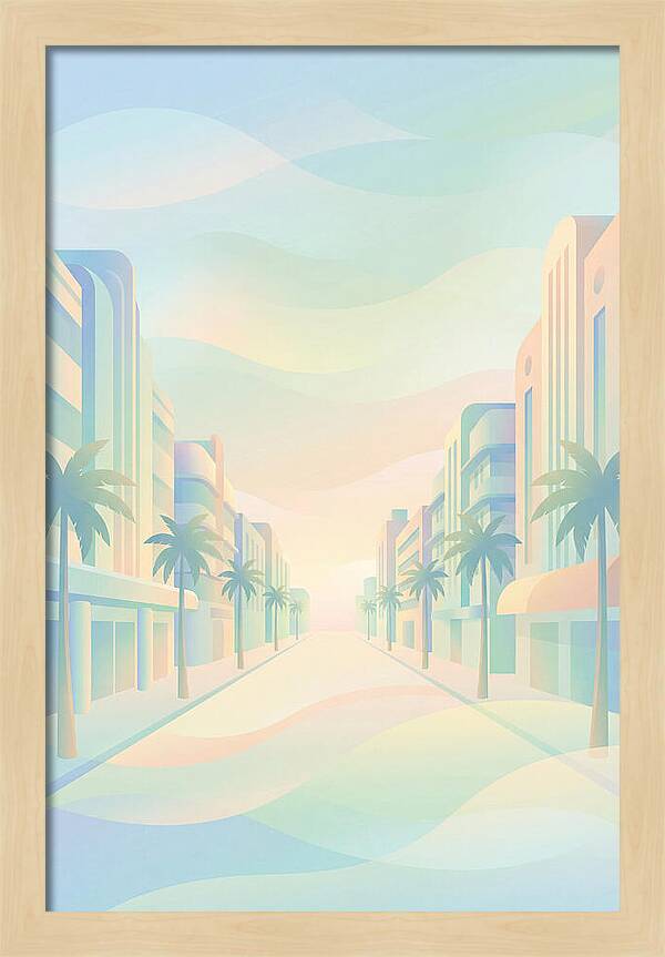 Palm Lined Street Serenity