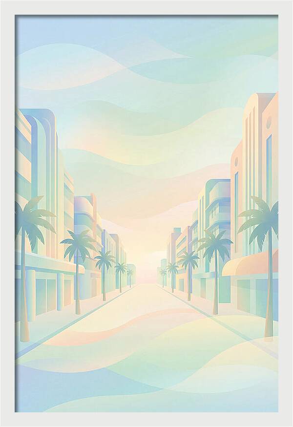 Palm Lined Street Serenity