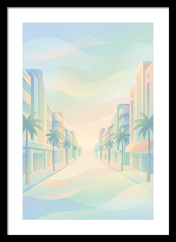 Palm Lined Street Serenity