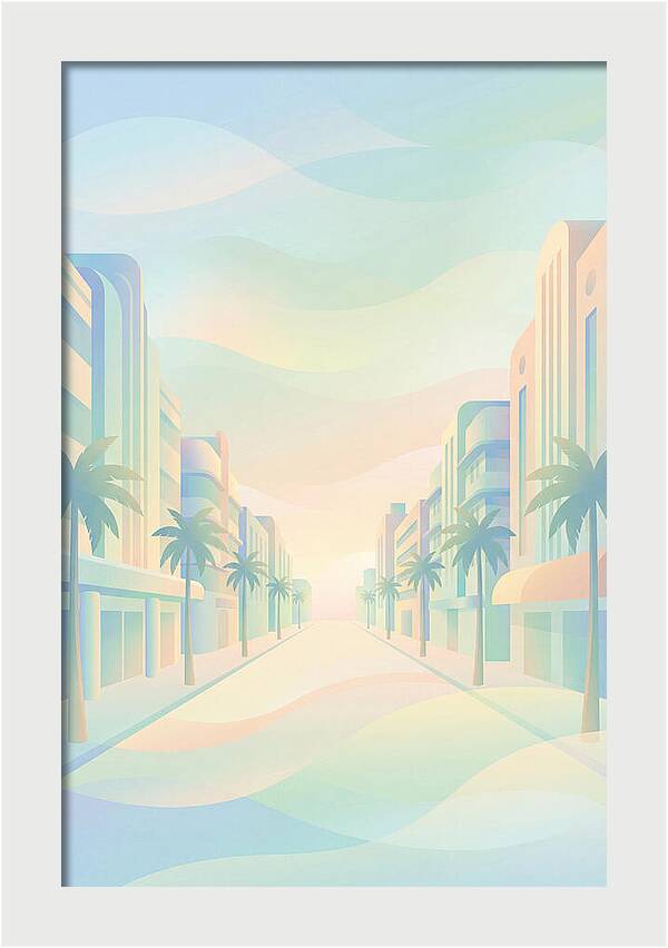 Palm Lined Street Serenity