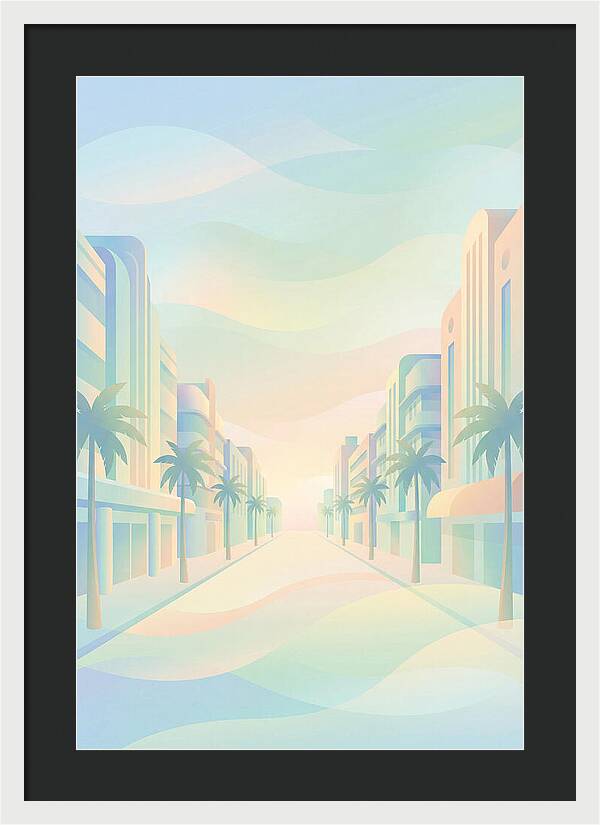 Palm Lined Street Serenity