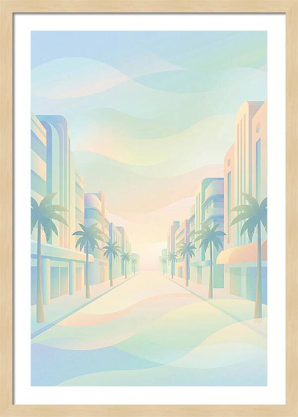 Palm Lined Street Serenity