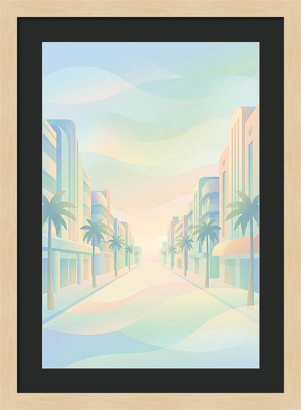 Palm Lined Street Serenity