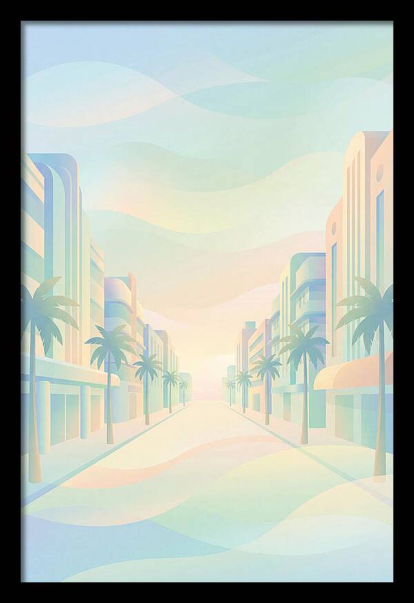 Palm Lined Street Serenity