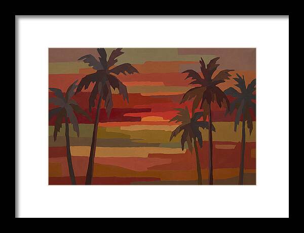 Palm Tree Silhouettes At Sunset