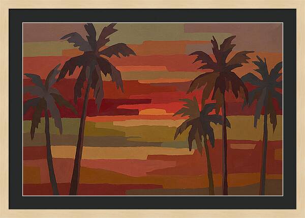 Palm Tree Silhouettes At Sunset