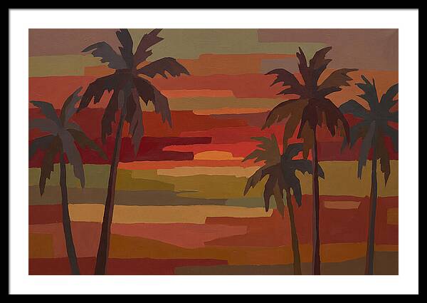 Palm Tree Silhouettes At Sunset