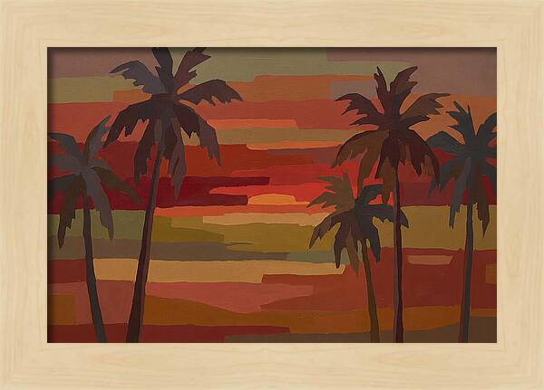 Palm Tree Silhouettes At Sunset