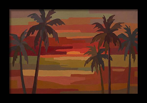 Palm Tree Silhouettes At Sunset