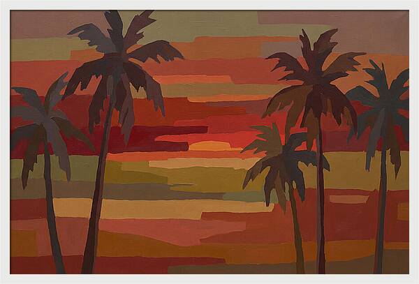 Palm Tree Silhouettes At Sunset