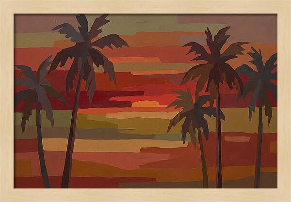 Palm Tree Silhouettes At Sunset